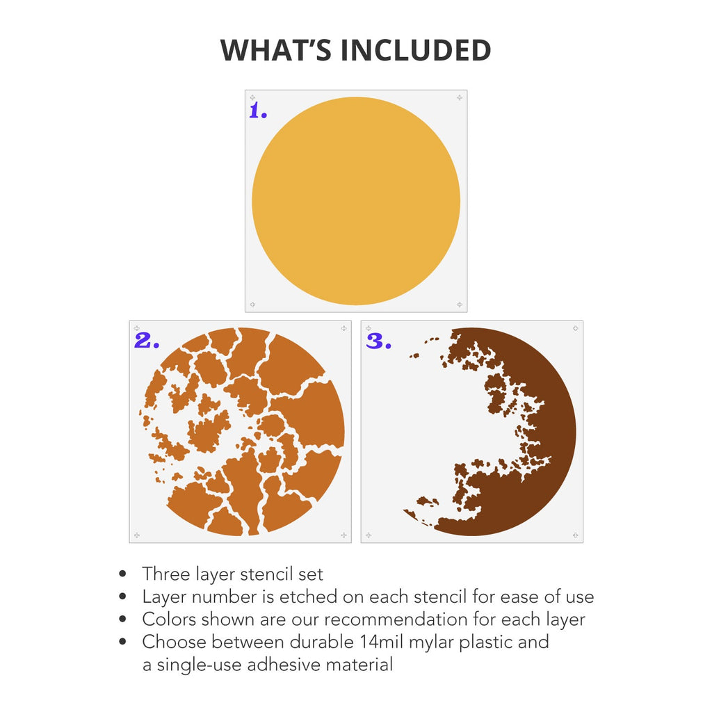 Venus Planet Wall Mural Stencil Set