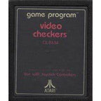 Video Checkers - Atari 2600 - Text Label - Game Only