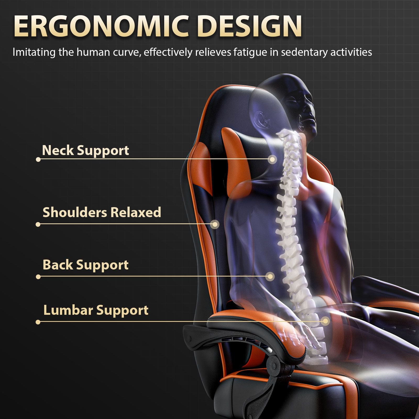 Video Game Chairs for Adults, PU Leather Gaming Chair with Footrest, 360°Swivel Adjustable Lumbar Pillow Gamer Chair, Comfortable Computer Chair for Heavy People