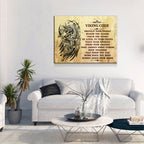 Viking Code Canvas Wall Art, Nordic Decor