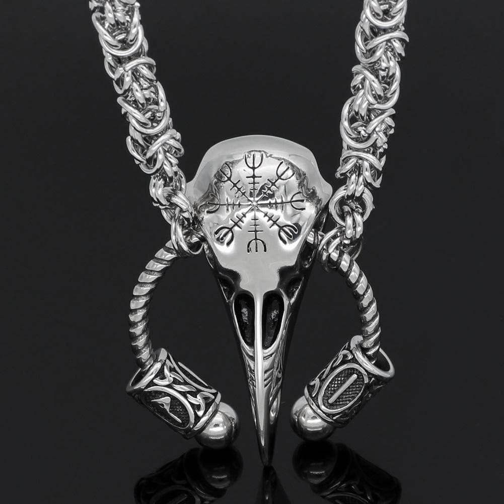 Vikings Helm of Awe Stainless Steel Necklace - 50 CM / 20 INCHES