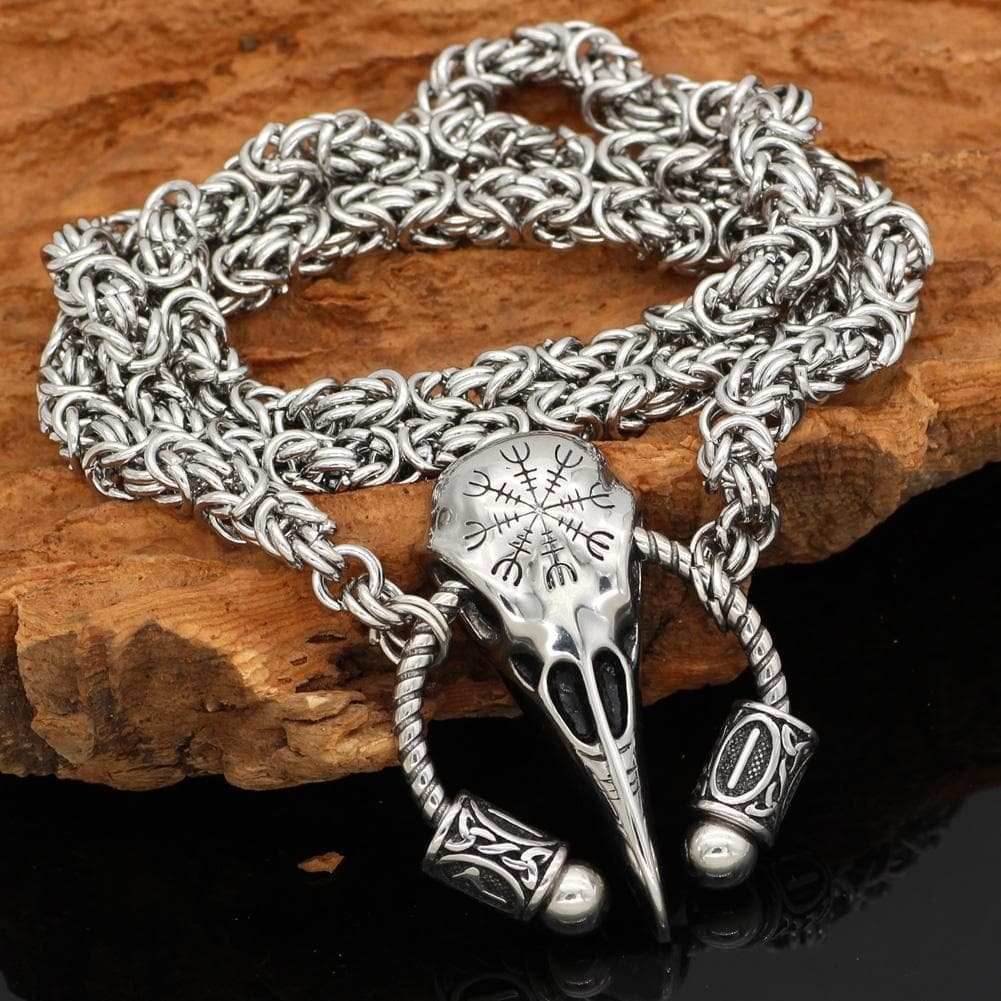 Vikings Helm of Awe Stainless Steel Necklace - 50 CM / 20 INCHES