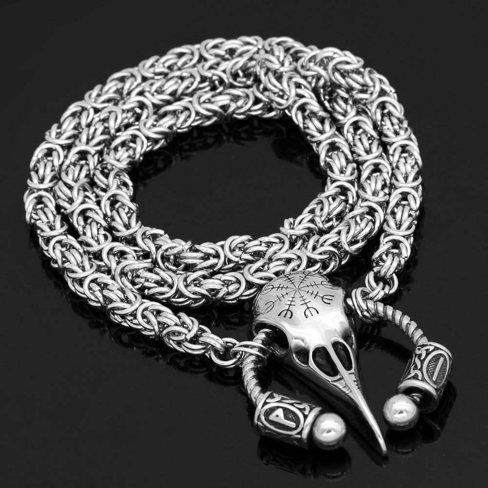 Vikings Helm of Awe Stainless Steel Necklace - 50 CM / 20 INCHES