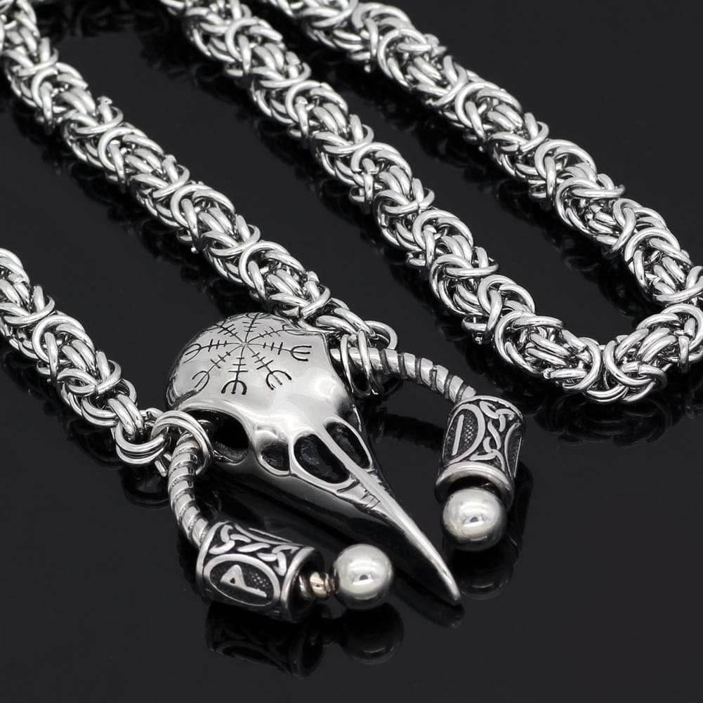 Vikings Helm of Awe Stainless Steel Necklace - 50 CM / 20 INCHES