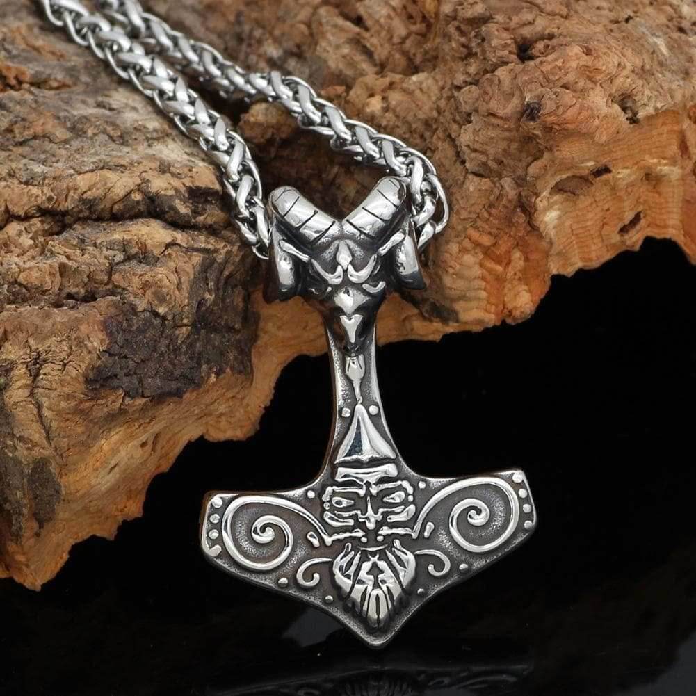 Vikings Thor's Hammer Stainless Steel Necklace - 