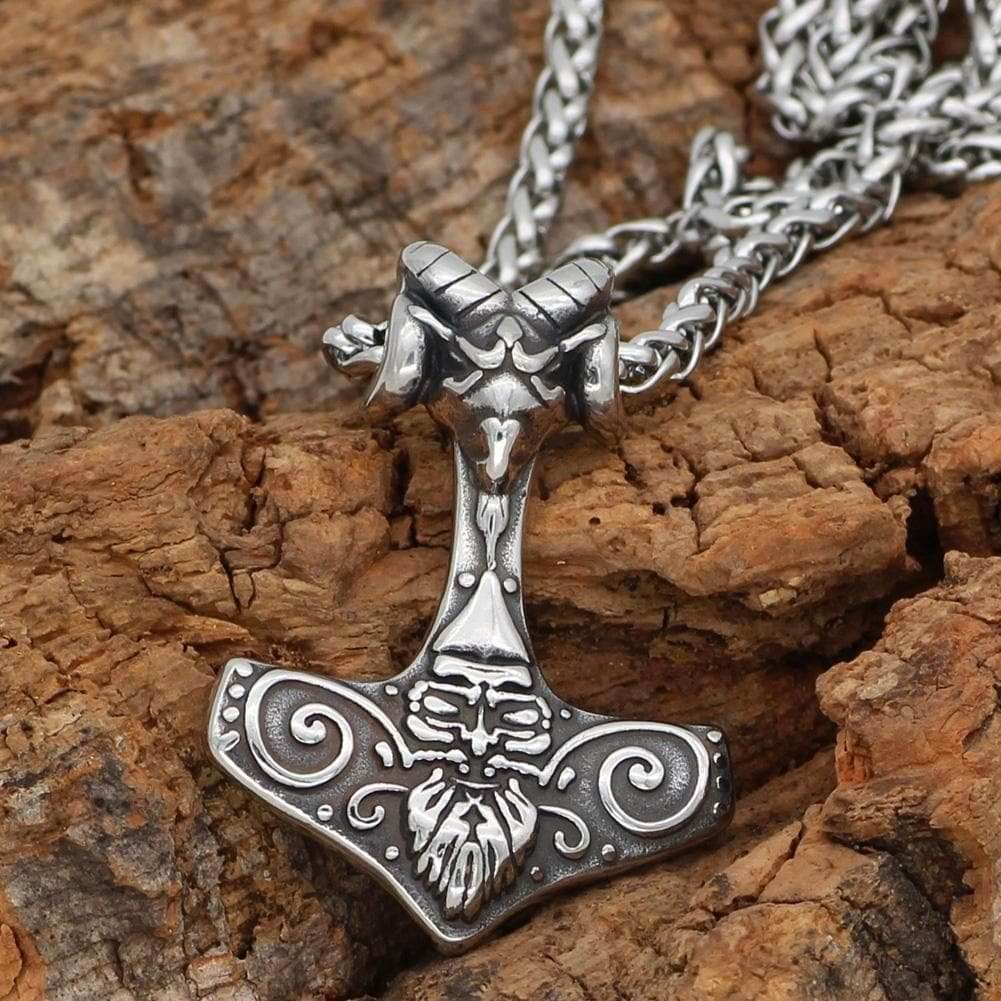 Vikings Thor's Hammer Stainless Steel Necklace - 