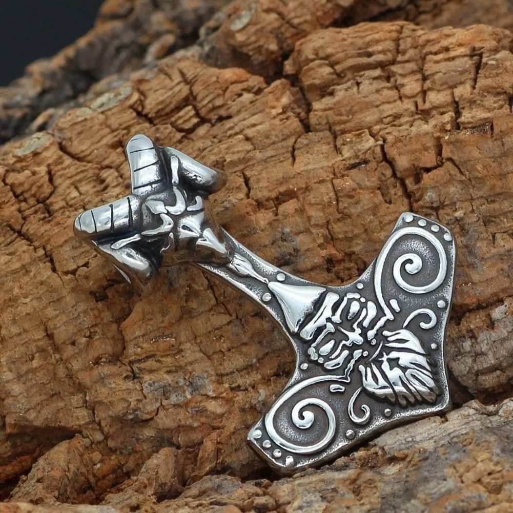 Vikings Thor's Hammer Stainless Steel Necklace - 