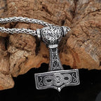 Vikings Thor Mjolnir Stainless Steel Necklace - 