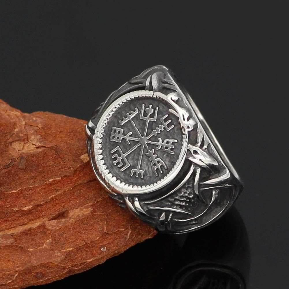 Vikings Vegvisir Stainless Steel Ring - 9