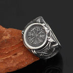 Vikings Vegvisir Stainless Steel Ring - 9