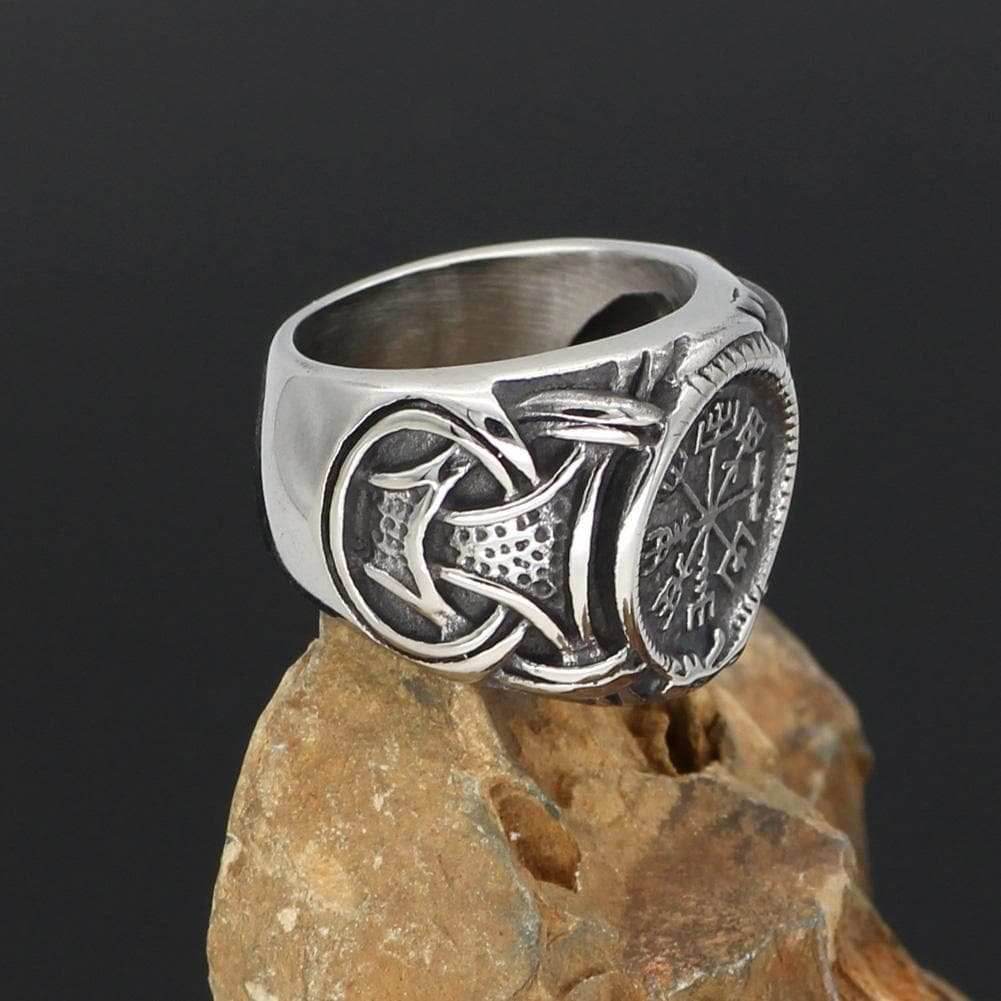 Vikings Vegvisir Stainless Steel Ring - 9
