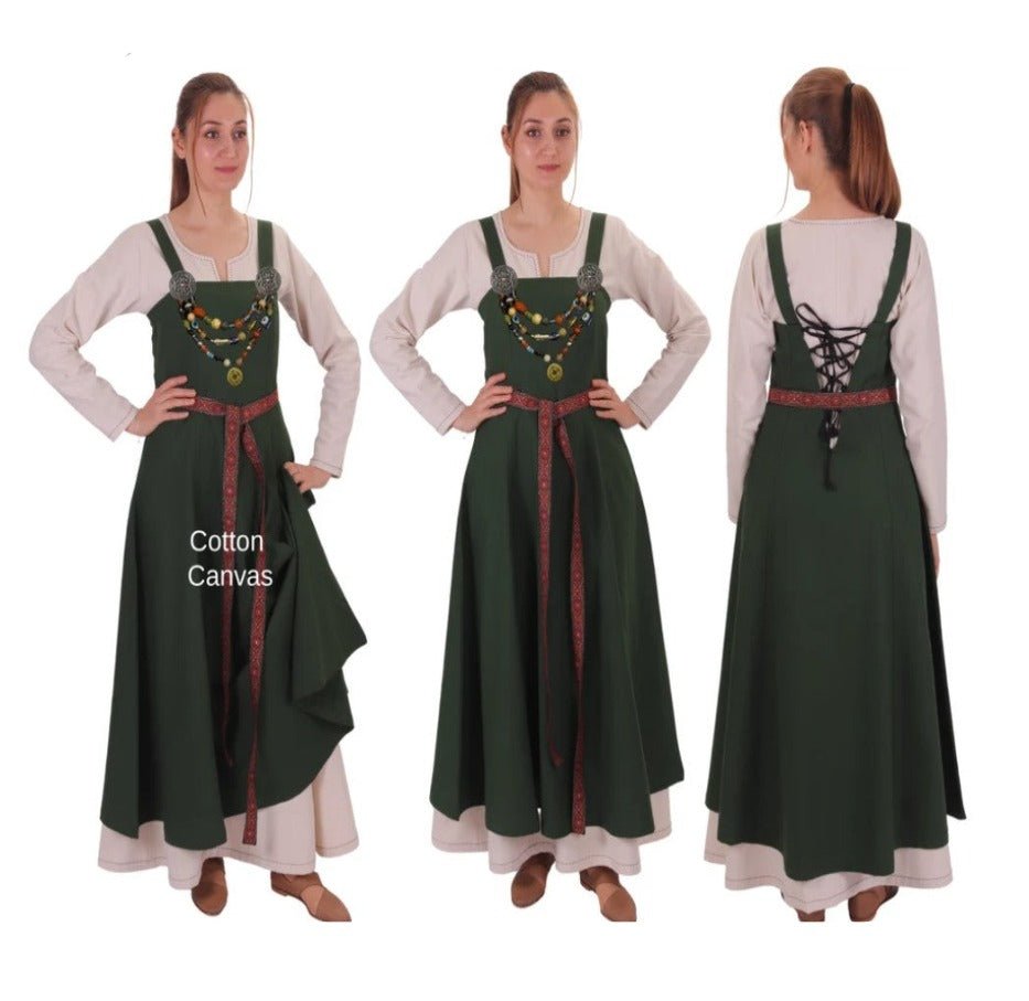Vestido vikingo - Vestido con delantal para mujer