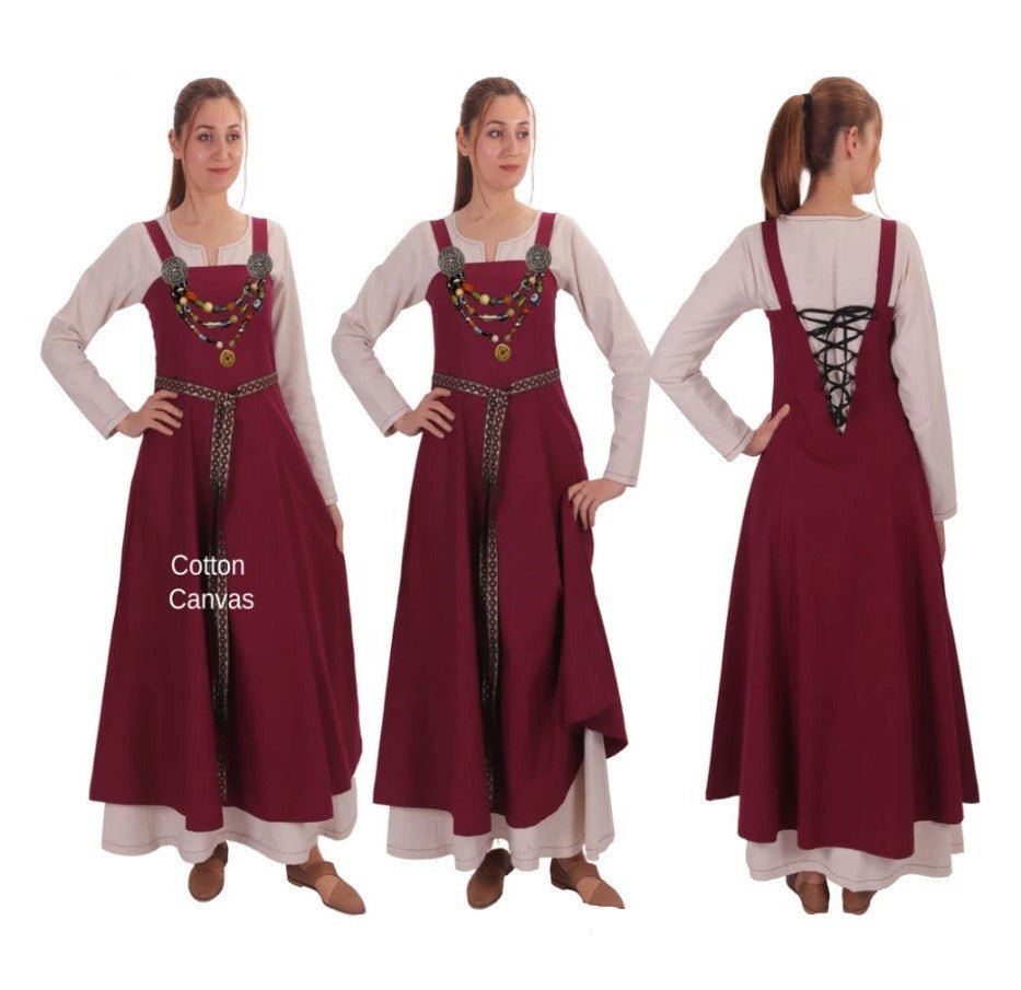 Vestido vikingo - Vestido con delantal para mujer
