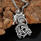 Vikings Fenrir The Monster Wolf Stainless Steel Necklace - 20 Inches / 50 CM