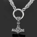 Vikings Mjolnir Stainless Steel King Chain Necklace - 