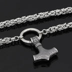 Vikings Mjolnir Stainless Steel King Chain Necklace - 