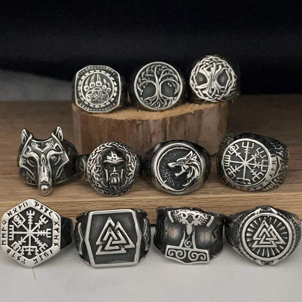 Viking Men Rings Stainless Steel