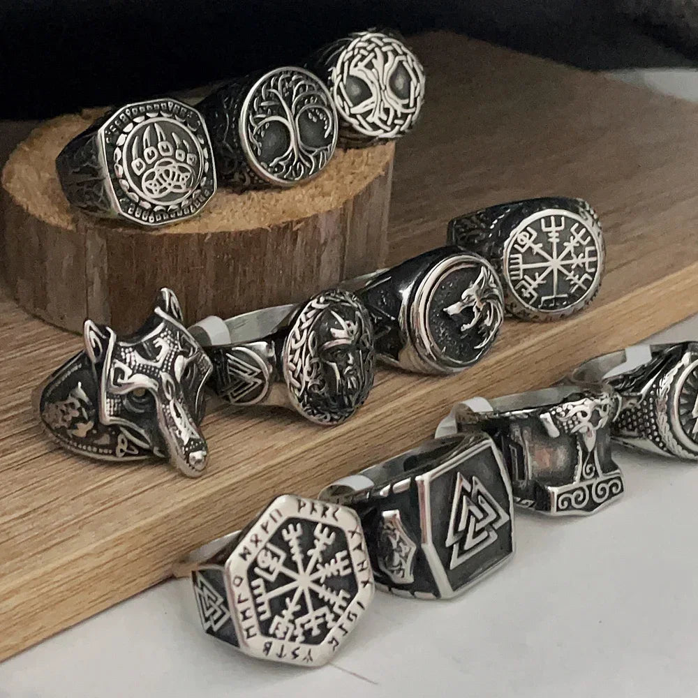 Viking Men Rings Stainless Steel