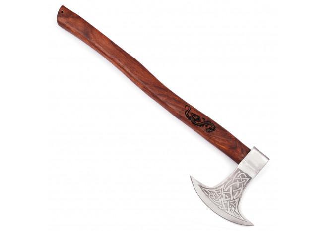 Viking Dragon Slayer Norse Dane Battle Axe | Engraved Handle 