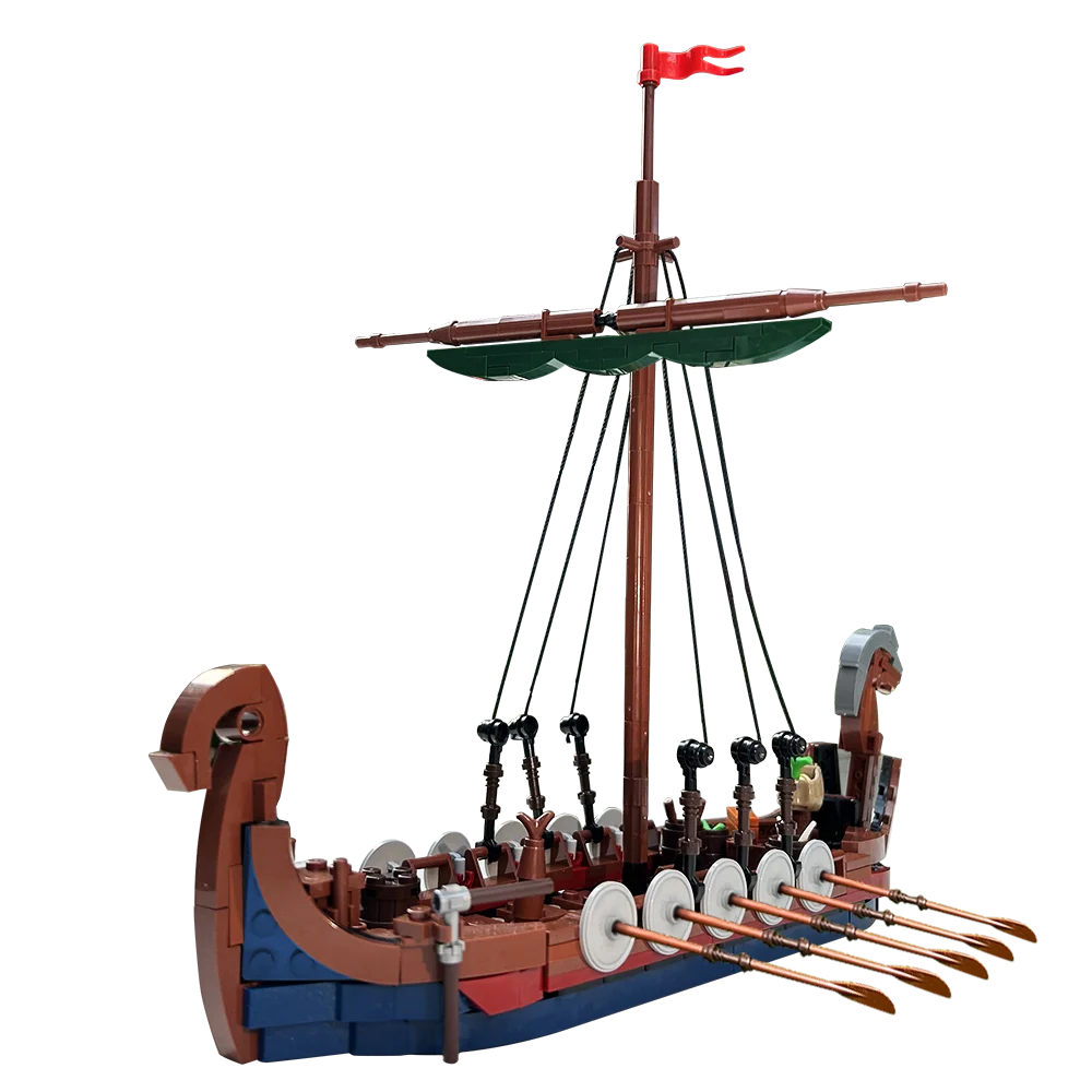 Viking Ship Model Building Blocks