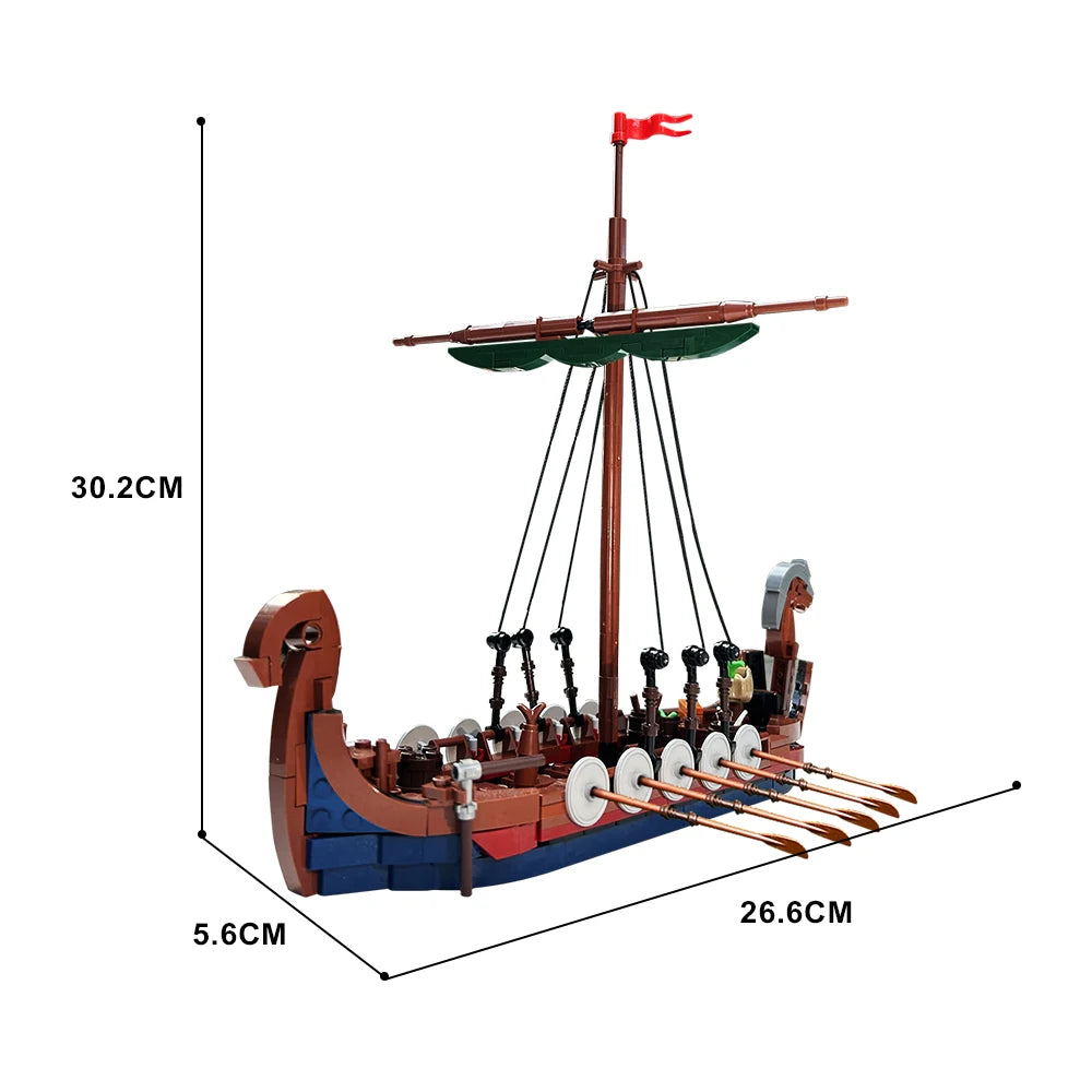 Viking Ship Model Building Blocks