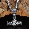 Viking Mjolnir Stainless Steel Necklace - 
