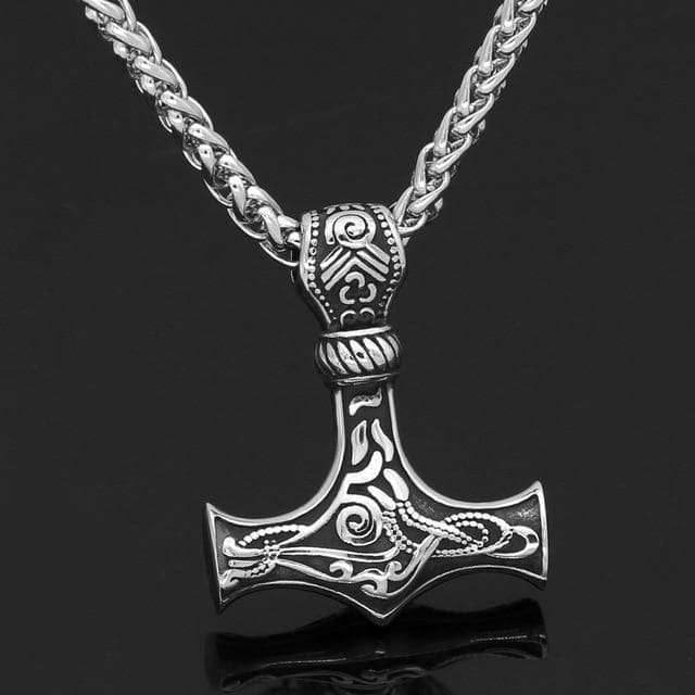 Viking Mjolnir Stainless Steel Necklace - 