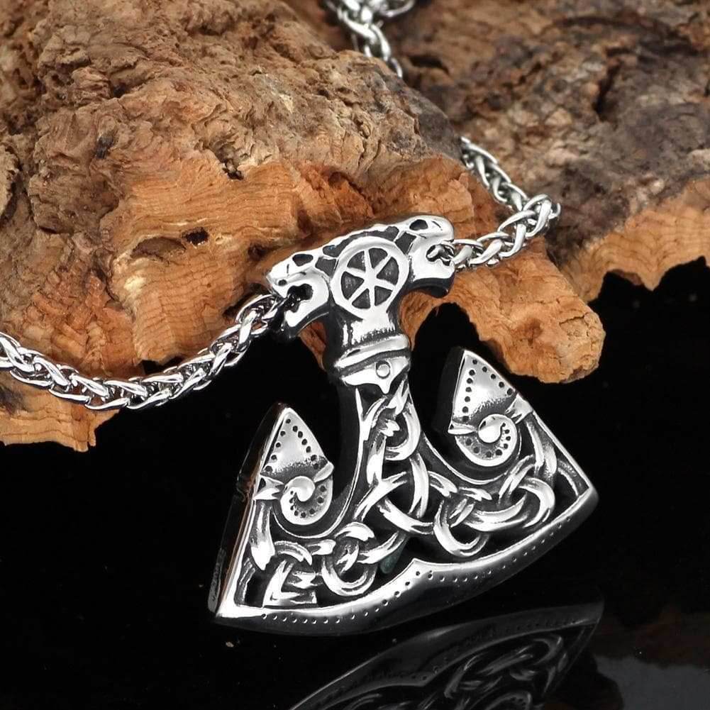 Vikings North Wind Wolf Stainless Steel Pendant Necklace - 