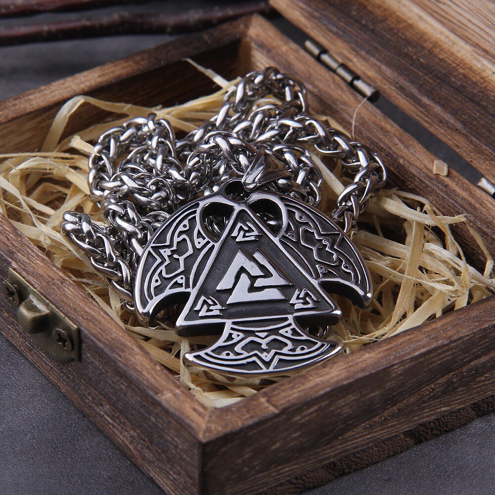 Collier pendentif Talisman Viking Valknut