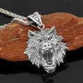 Viking Wolf Fenrir Pendant Necklace - 