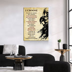 Viking Warrior Quote Canvas Wall Art, I Choose To Live By Choice