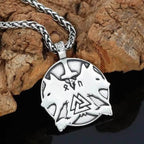 Viking Nordic Geri and Freki Odin’s Wolves Necklace - 