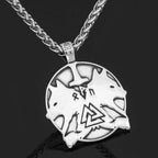 Viking Nordic Geri and Freki Odin’s Wolves Necklace - 