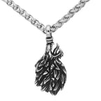 Viking Odin Wolf Head Fenrir Necklace - 