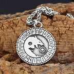 Viking Wolf Fenrir Rune Necklace - 