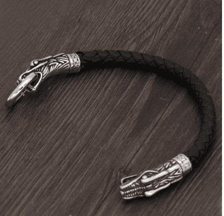 Vikings Dragon Head Stainless Steel Bracelet - 21CM