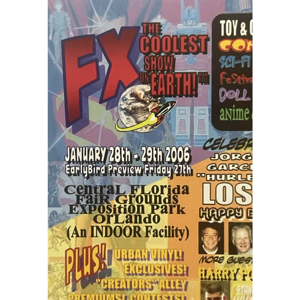 Rare 2006 Comic Con Horror Fest Vintage Collectible Show Card