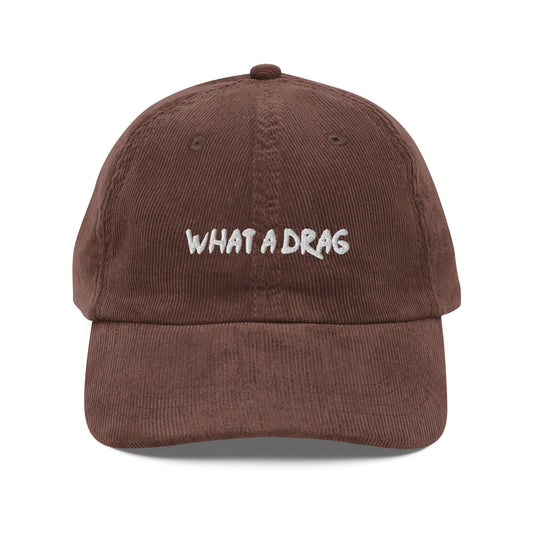 Shikamaru 'What a Drag" Embroidered Vintage Corduroy Anime Hat