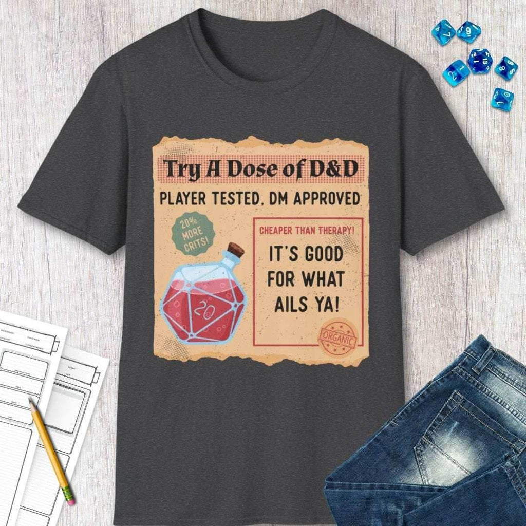 Vintage DnD Health Potion T-Shirt - Black / S