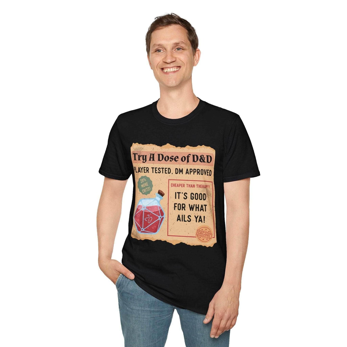 Vintage DnD Health Potion T-Shirt - Black / S