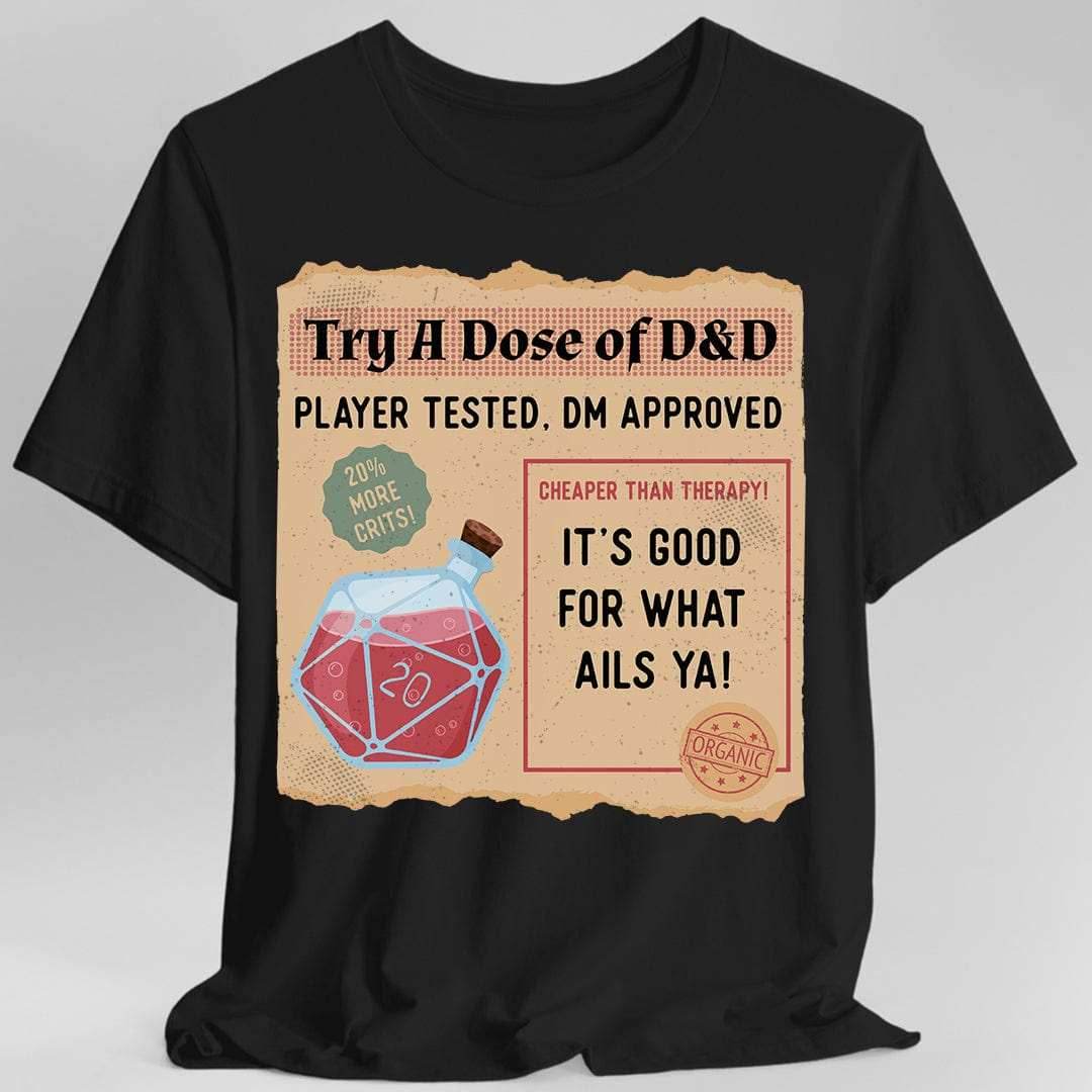 Vintage DnD Health Potion T-Shirt - Black / S