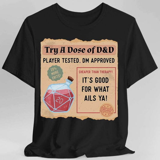 Vintage DnD Health Potion T-Shirt - Black / S