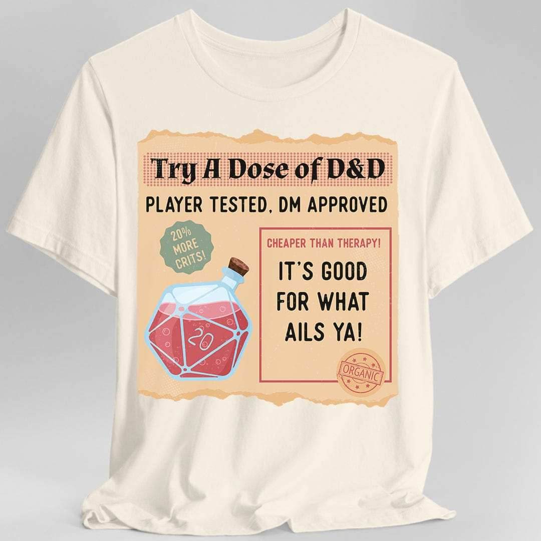 Vintage DnD Health Potion T-Shirt - Natural / S