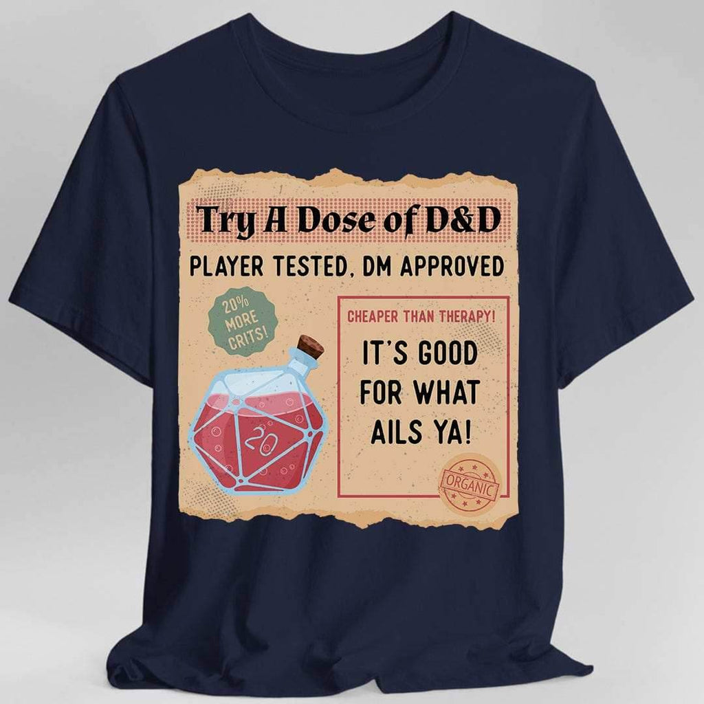 Vintage DnD Health Potion T-Shirt - Navy / S