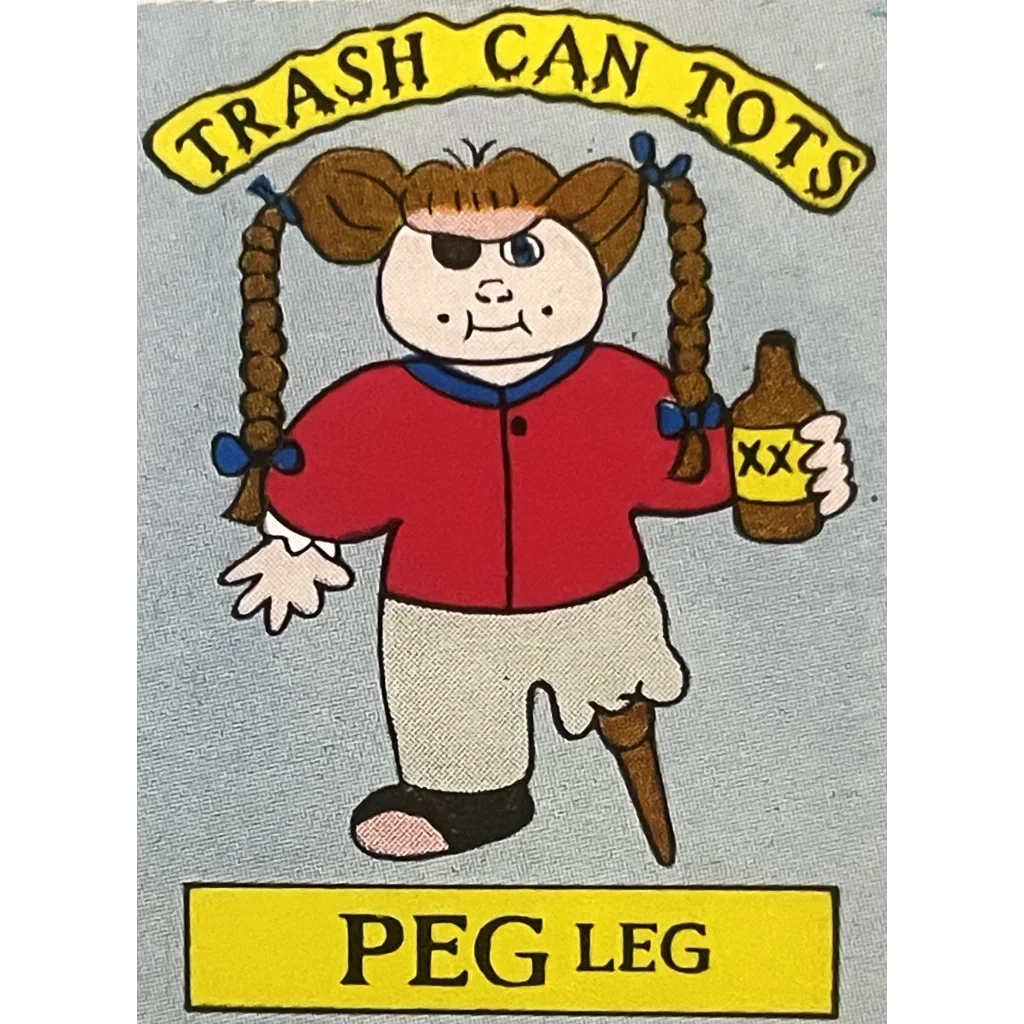 Vintage 1980s Trash Can Tots Complete Series Stickers 🗑️ NOS Vending Set, 10 Strips / 30 Characters