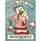 Vintage 1980s Trash Can Tots Complete Series Stickers 🗑️ NOS Vending Set, 10 Strips / 30 Characters