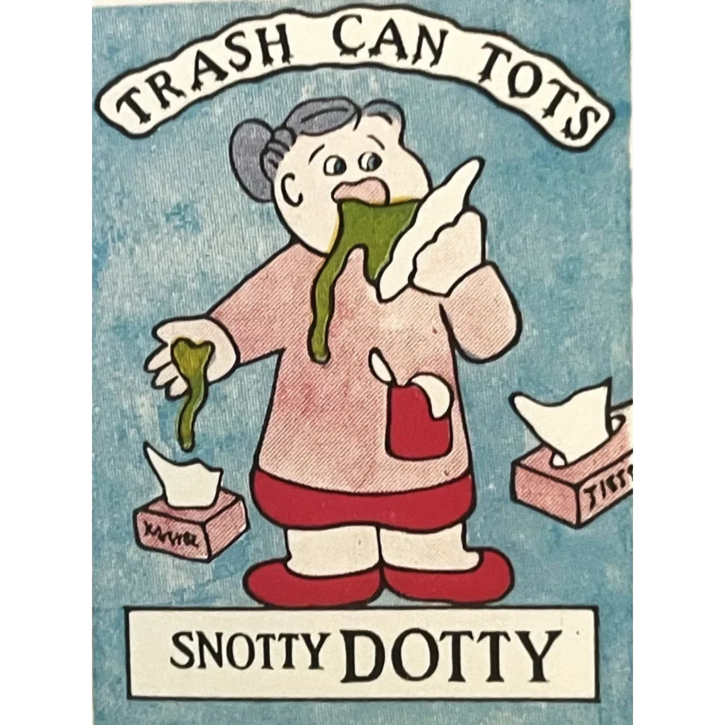 Vintage 1980s Trash Can Tots Complete Series Stickers 🗑️ NOS Vending Set, 10 Strips / 30 Characters