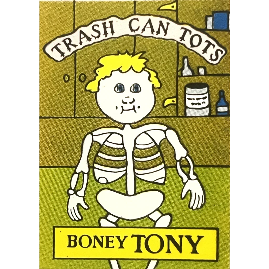 Vintage 1980s Trash Can Tots Complete Series Stickers 🗑️ NOS Vending Set, 10 Strips / 30 Characters