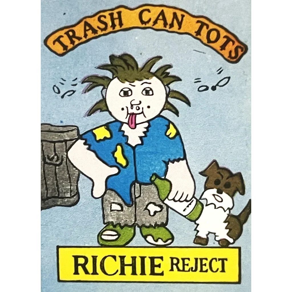 Vintage 1980s Trash Can Tots Complete Series Stickers 🗑️ NOS Vending Set, 10 Strips / 30 Characters