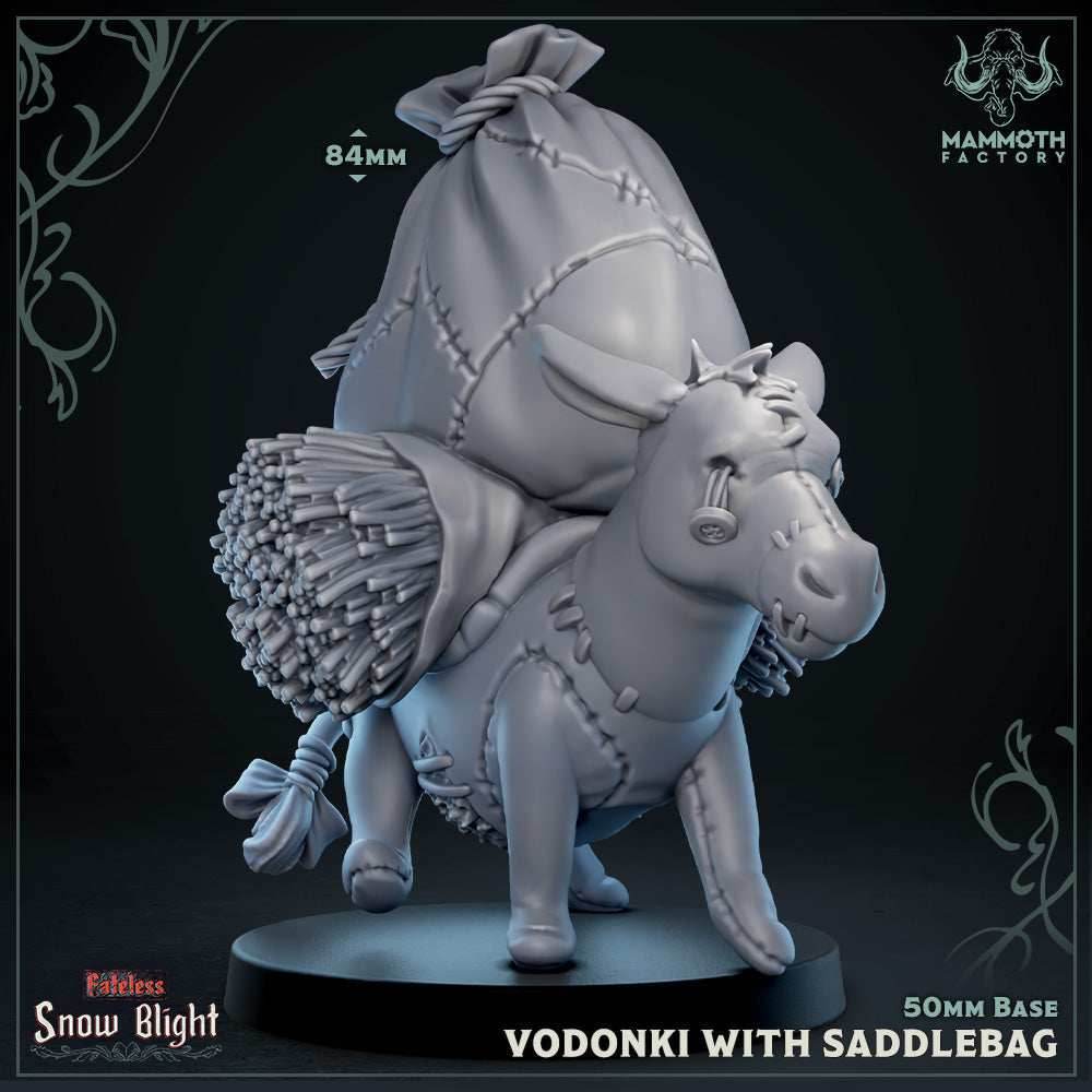 Vodonki (Patchwork Donkey) - With Saddlebag Load
